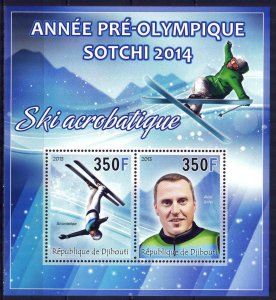 Djibouti 2013 Olympics Games Sochi 2014 (III) Freestyle Skiing Sheet MNH