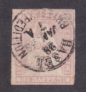 Switzerland # 38, used, selling at 20% of catalogue