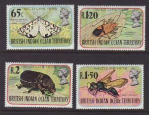 British Indian Ocean Territory Insects 86-89 MNH VF  