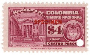 (I.B) Colombia Revenue : General Duty $4 (ABN specimen)