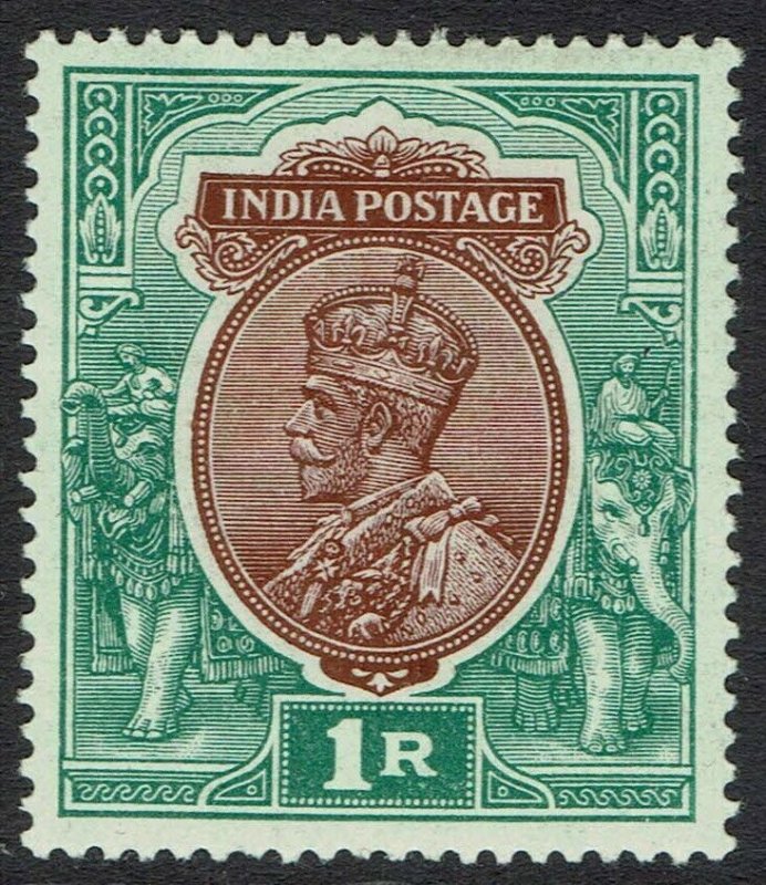 INDIA 1911 KGV 1R WMK LARGE STAR  