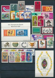 West Germany 1976 Complete Year Set  MNH