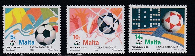 Malta # 761-763, World Cup Soccer, Mint NH, 1/2 Cat.