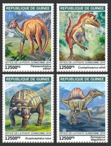 Guinea - 2019 Dinosaurs on Stamps - 4 Stamp Set - GU190105a