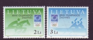 Lithuania Sc 774-775  2004 Olympics stamp set mint NH