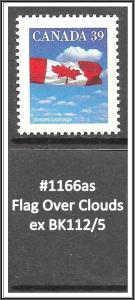 Canada #1166as Flag Over Clouds MNH