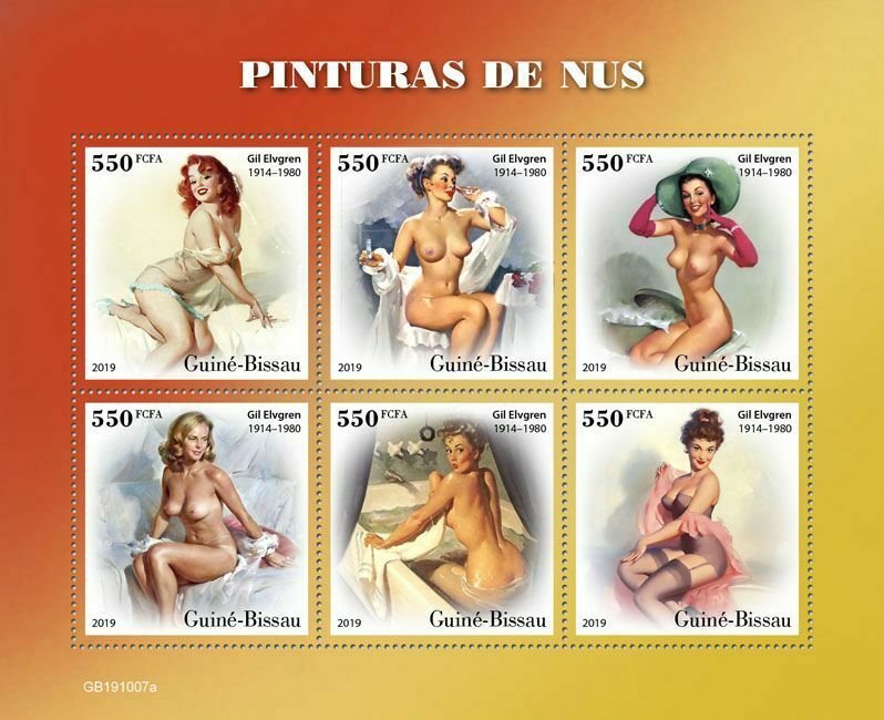 Z08 GB191007a GUINEA BISSAU 2019 Nude art MNH ** Postfrisch