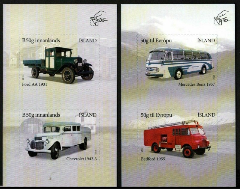 Iceland 2013 Part Self Adhesive booklets 1 x 50g & 2 x B50g Self Adhesive Stamps
