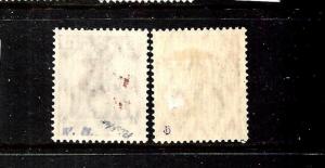 POLAND  1919 GERMAN OVPT PROVISONAL  ISSUE SET 2 MLH SIGNED  Sc 77/78