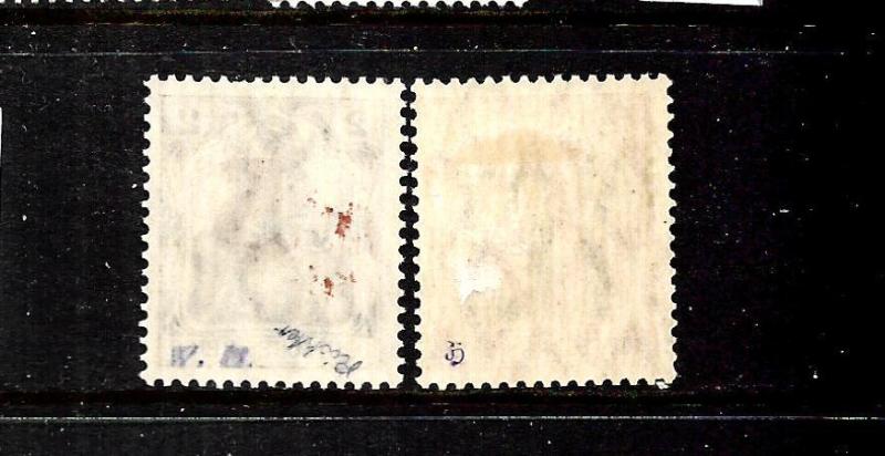 POLAND  1919 GERMAN OVPT PROVISONAL  ISSUE SET 2 MLH SIGNED  Sc 77/78