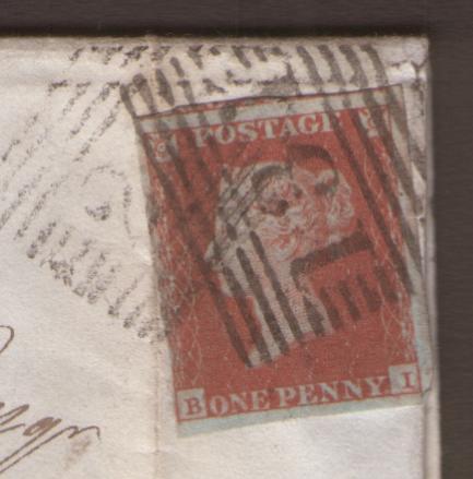 SCOTLAND 1850 EL 1d RED WITH 131 & 216 double cancel