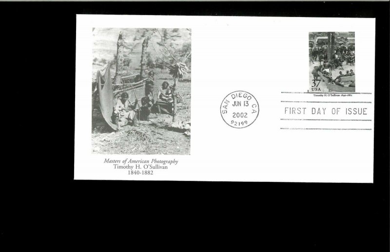 2002 First day Cover Masters of Amer.Photo. San Diego CA