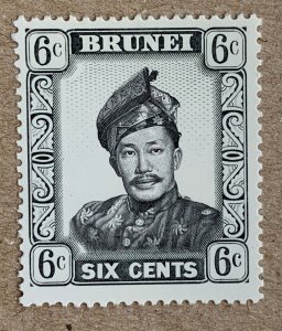 Brunei 1972 6c watermark sideways MNH.  Scott 105b, catalog value $3.25.  SG 205