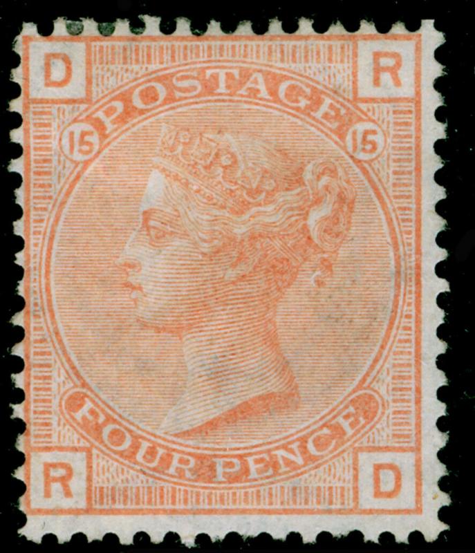 SG152, 4d vermilion plate 15, M MINT. Cat £3200. RD