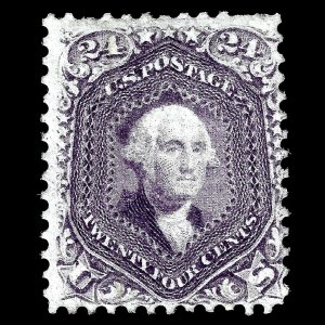 WCstamps: U.S. Scott #70c / CV $35,000 / 24c Violet, Mint OGh, PSE Cert