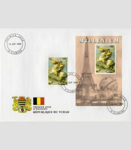 Chad 2009 Napoleon Bonaparte by Jacques Louis David set+s/s Perforated in FDC