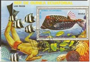 Equatorial Guinea Fish Used S/S  L395