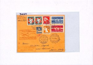 SWITZERLAND Air Cover *GLIDER MAIL* 1933 FIRST ALPS-CROSSING FLIGHT Arosa YW157