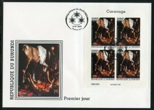 BURUNDI 2022 CARAVAGGIO THE CONVERSION OF ST, PAUL  II SHEET FIRST DAY COVER