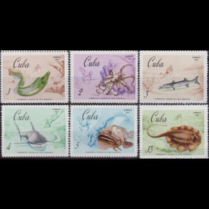 CUBA 1967 - Scott# 1275-80 Marine Life 1-13c NH