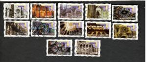 France Sc# 3995-4006 Gothic Cathedrals 2011 Θ used stamp set