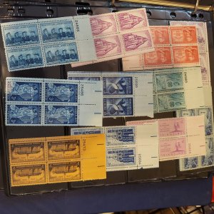 small collection of Plate Number blocks and single - MNH