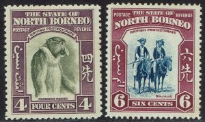 NORTH BORNEO 1939 PICTORIAL 4C AND 6C