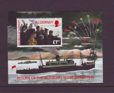 Alderney Sc 90 1995 Return of Islanders stamp sheet mint NH