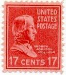 1938 17c Andrew Johnson Scott 822 Mint F/VF NH