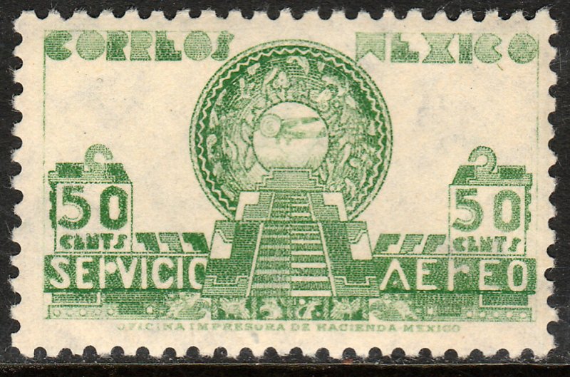 MEXICO C175, 50¢ 1934 Definitive Wmk Gobierno...279 UNUSED, H OG. VF.