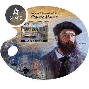 Art Claude Monet Stamps Niger 2014 MNH Paintings Great Impressionists 1v S/S