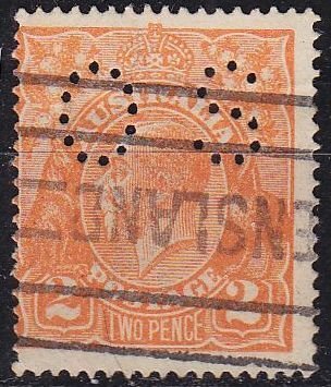 AUSTRALIEN AUSTRALIA [Dienst Lochung] MiNr 0028 X ( O/used )