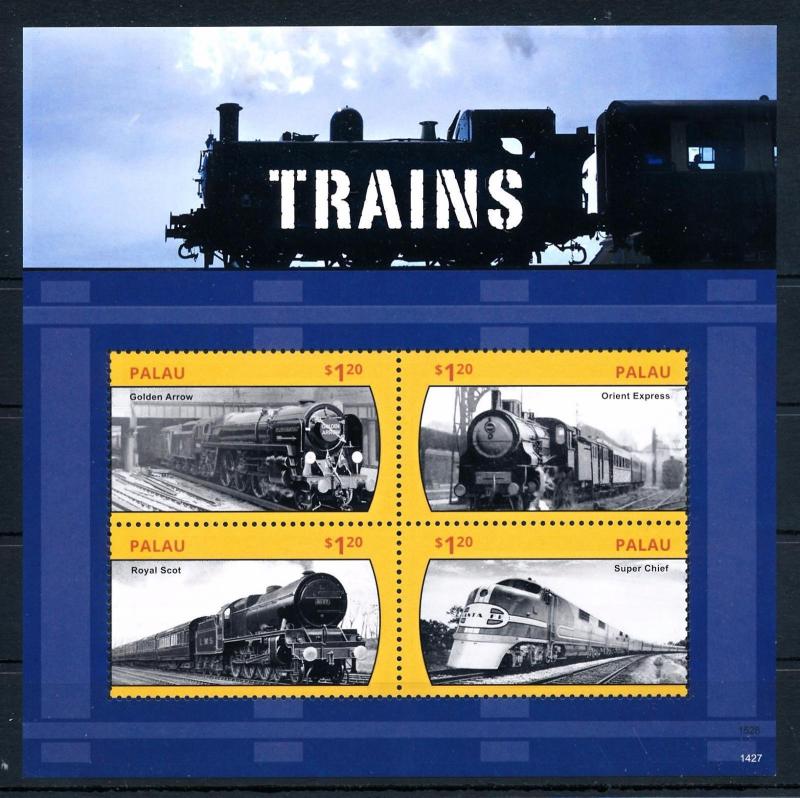 [61465] Palau 2014  Railway Train Eisenbahn Chermin De Fer Sheet MNH