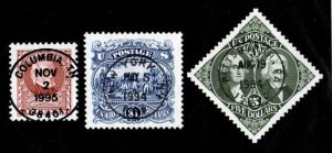 United States #2587-2592 (2587,2590,2592) used first day cancel