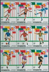 Cook Islands Penrhyn 1981 SG235-243 World Cup Football set MNH