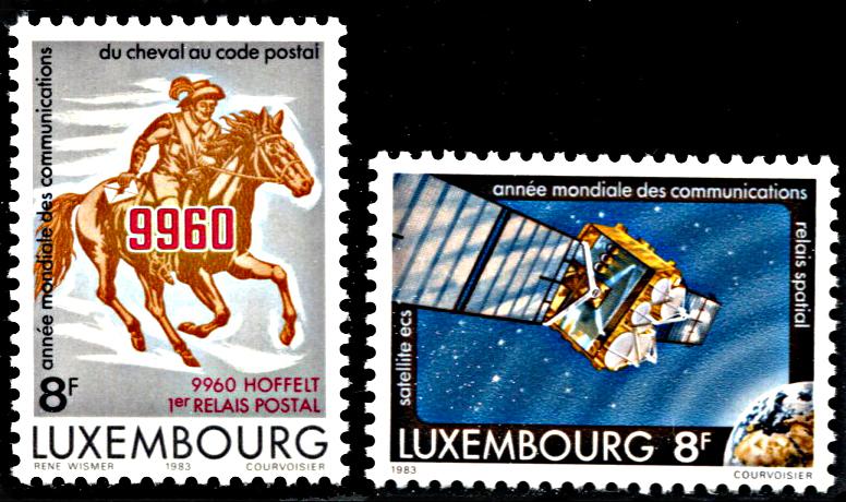 Luxembourg 693-694, MNH, World Communications Year