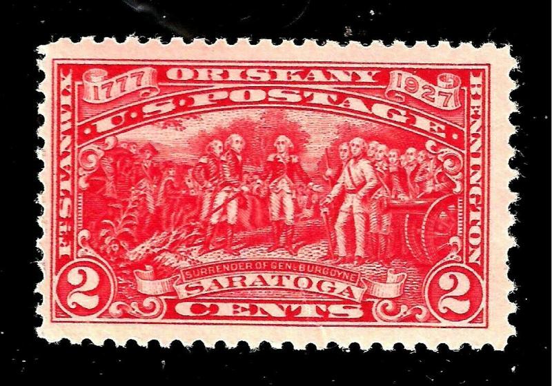 US 1927 Sc# 644  2 c  Oriskany Saratoga Ft. Stanwik Bennington Mint NH 