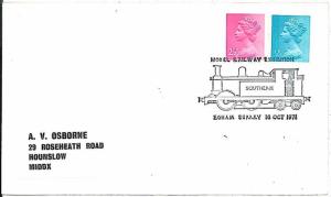 TRAINS - POSTAL HISTORY - SPECIAL POSTMARK on CARD: GB 1971