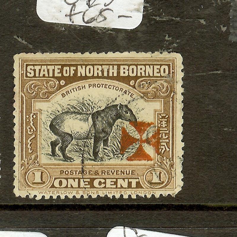 NORTH BORNEO  (P2907B) RED CROSS 1C TAPIR SG202   VFU