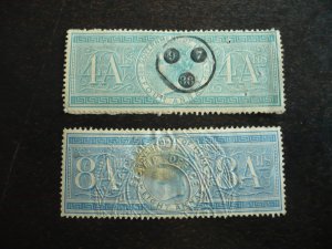 Stamps - India - Revenues - Used Part Set of 2 Stamps