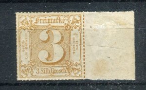 THURN & TAXIS; 1865 classic Mint Marginal rouletted issue of 3sgr. value