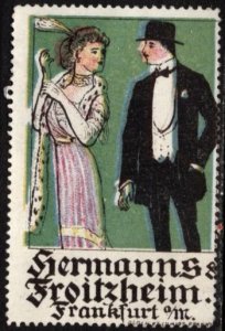 Vintage Germany Advertising Poster Stamp Hermanns & Froitzheim Department Store