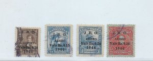 VENEZUELA 1947 SURCHARGED IN BLACK JRG SET OF 5 STAMPS SC C223-226 USED