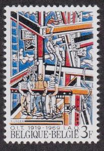 Belgium # 721, ILO 50th Anniversary, NH