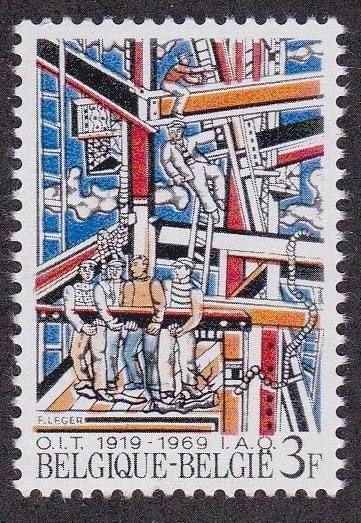 Belgium # 721, ILO 50th Anniversary, NH