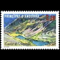 ANDORRA FR. 1986 - Scott# 347 Lake Set of 1 NH