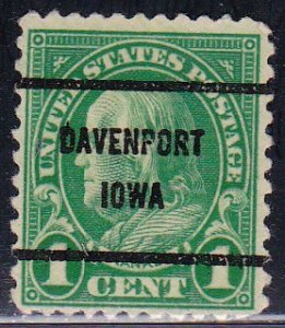 Precancel - Davenport, IA PSS 632-61 - Bureau Issue