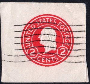 SC#U429g 2¢ Washington Cut Square (1916) Used