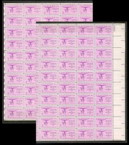 UNITED STATES (50) Complete Sheets Stamps ALL Mint Never Hinged FV=$99+