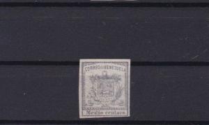 VENEZUELA 1862 IMPERF STAMP ½ CENTAVO MOUNTED MINT  CAT £31  REF 6307